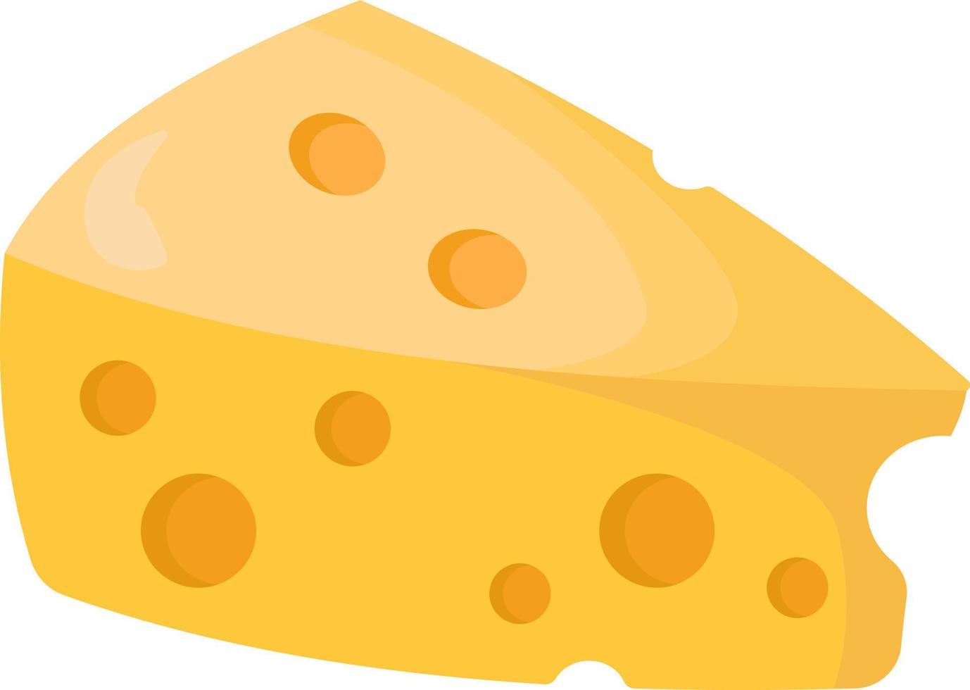 Cheese with holes,illustration,vector on white background vector