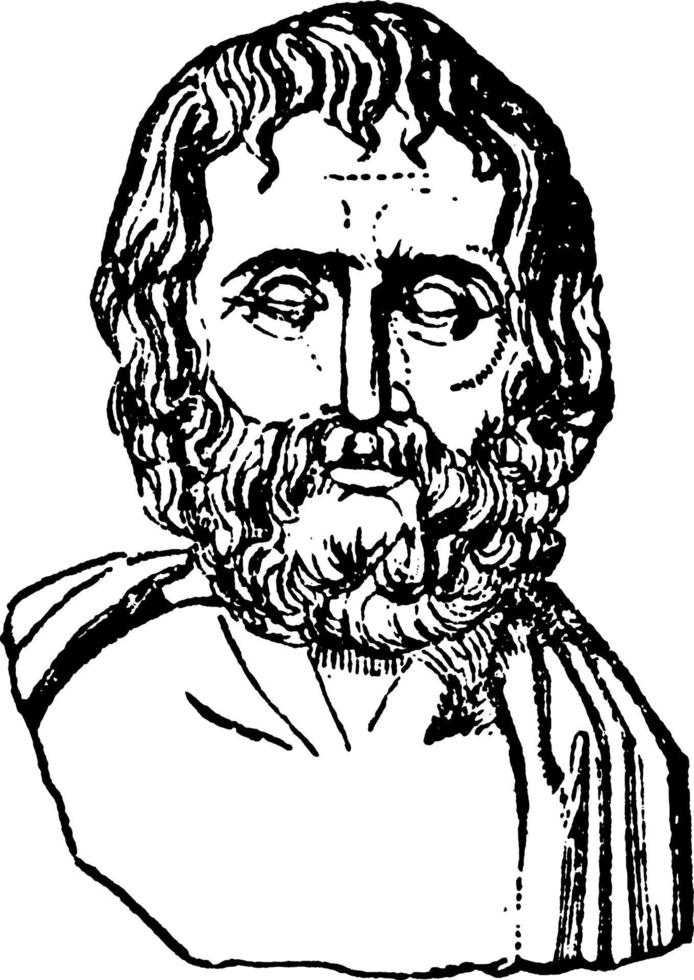 Euripides, vintage illustration vector