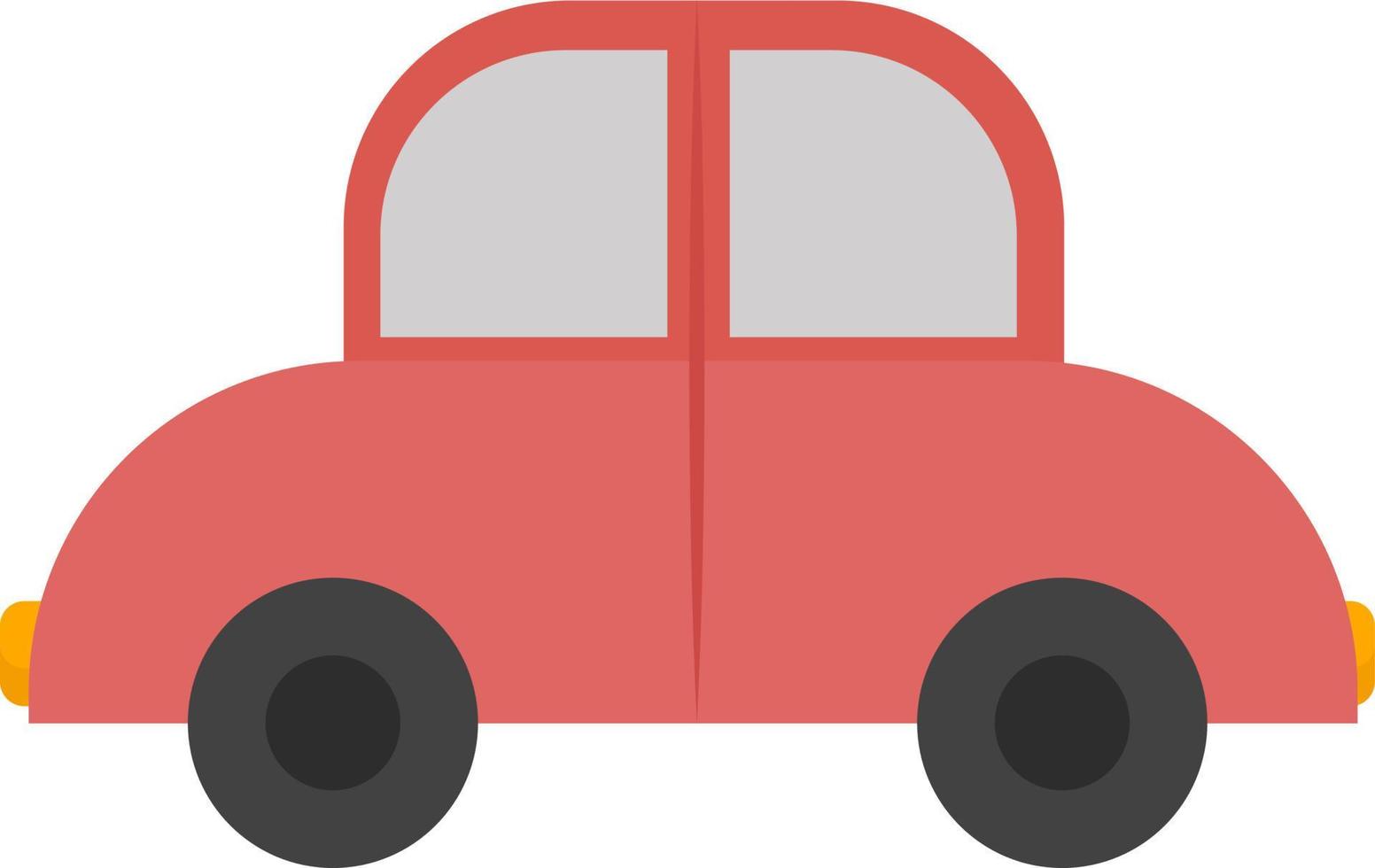 Red car, illustration, vector on white background.