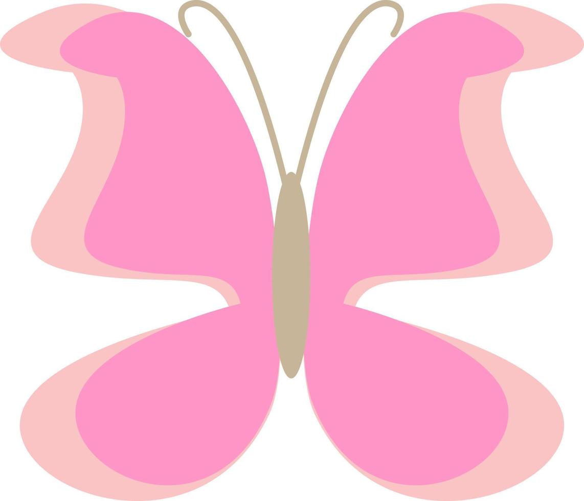 Special pink butterfly, illustration, vector, on a white background. vector