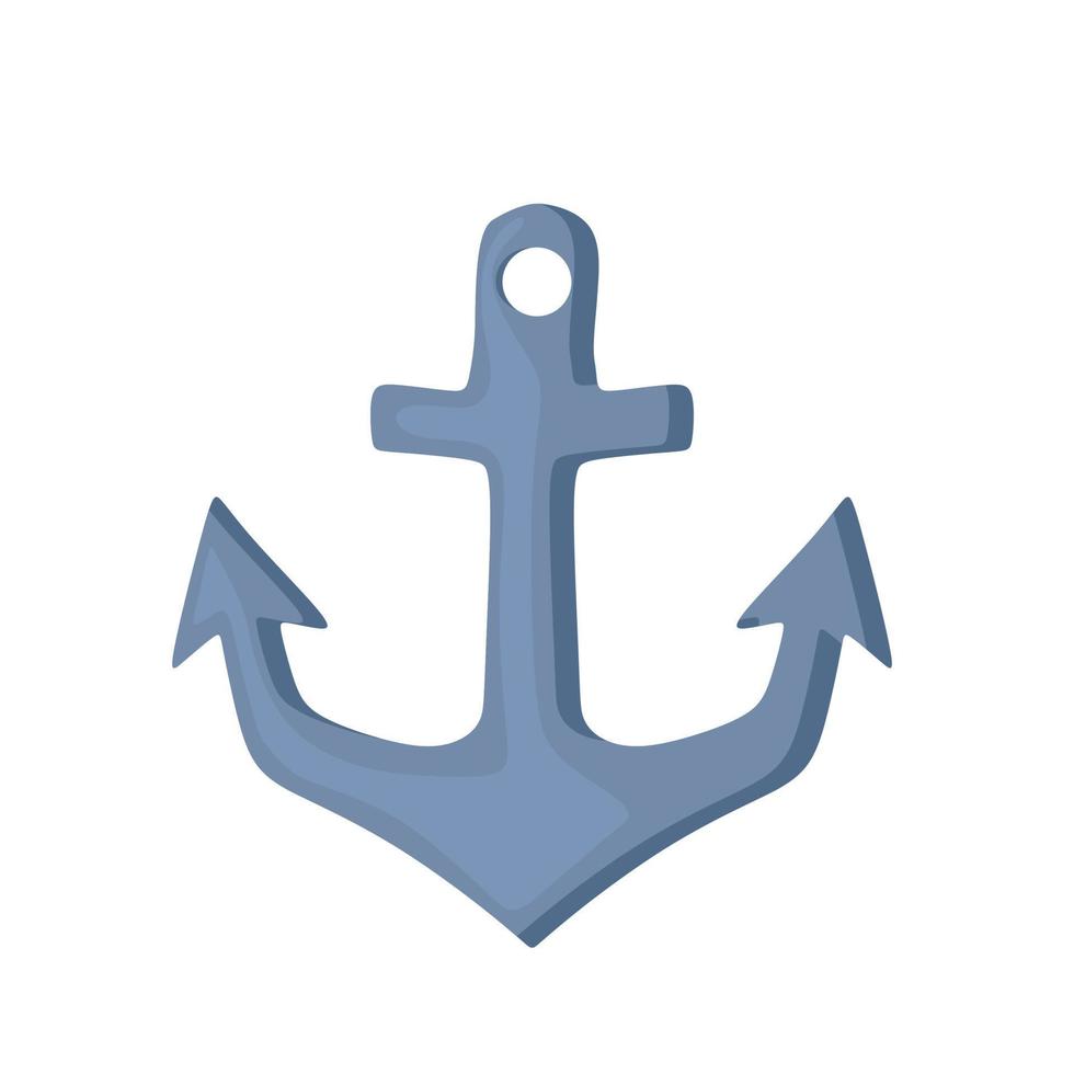 Ship anchor. Vector cartoon illustration