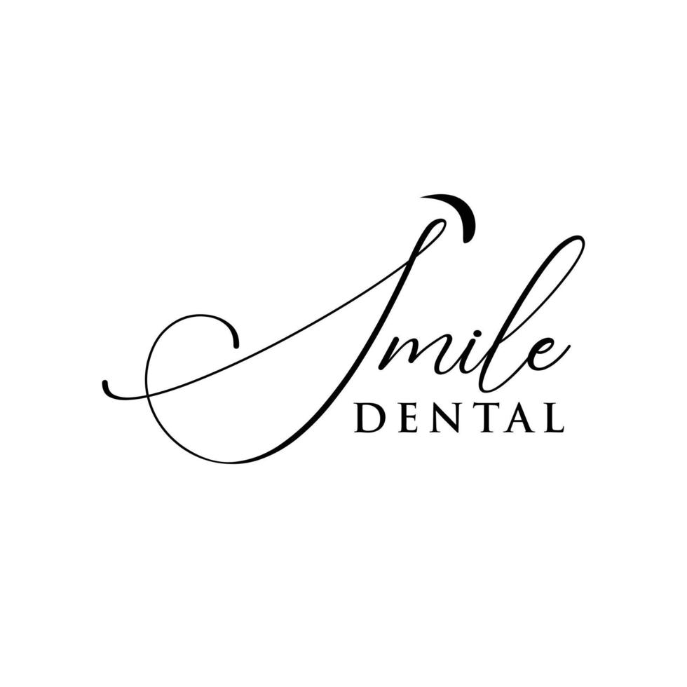 diseño de logotipo dental de sonrisa vector