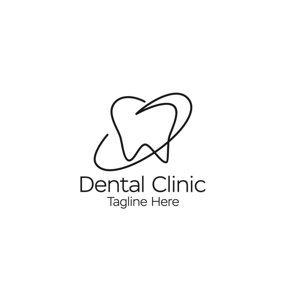 line art dental vector