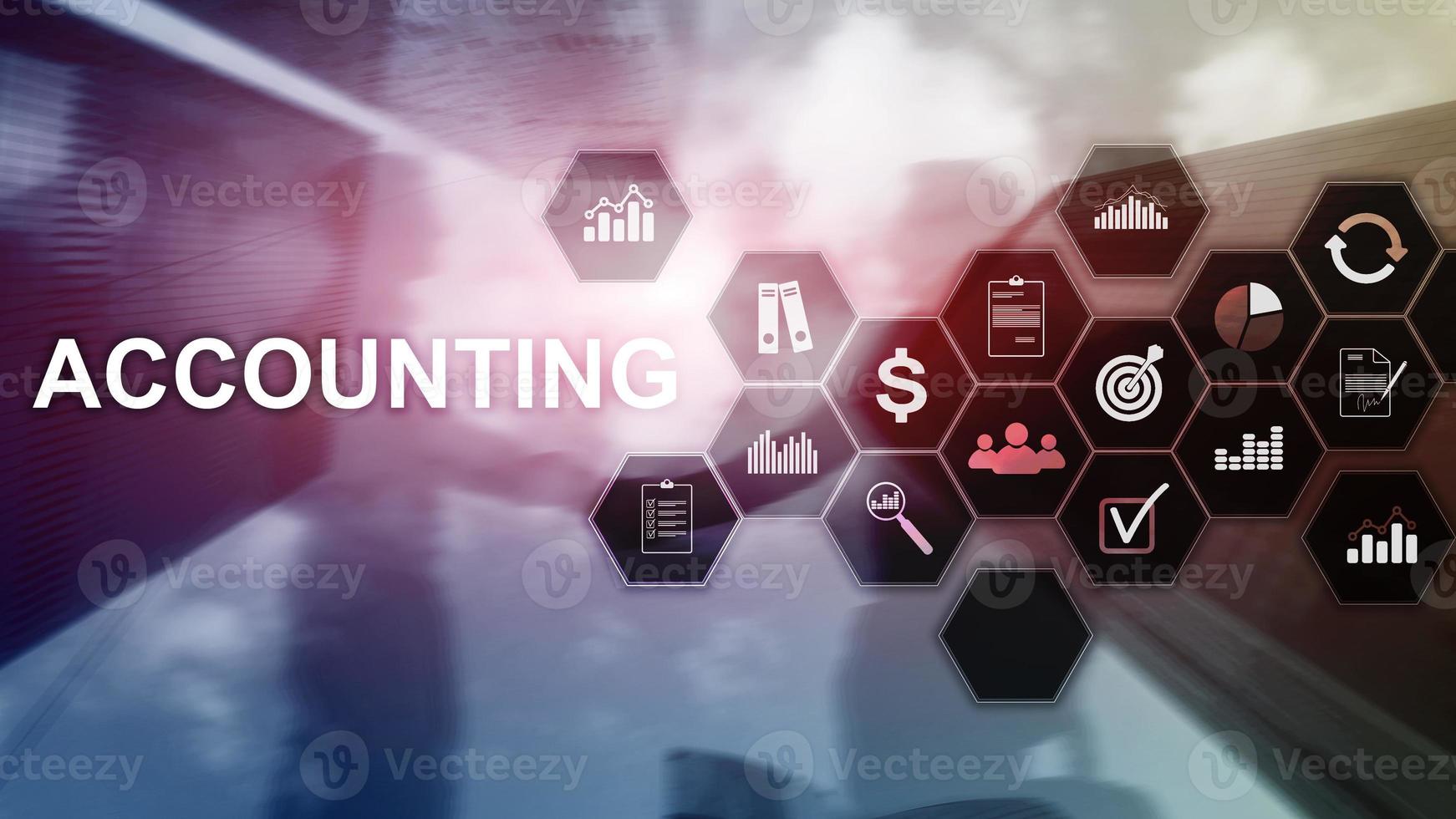 Accounting, Business and finance concept on virtual screen photo