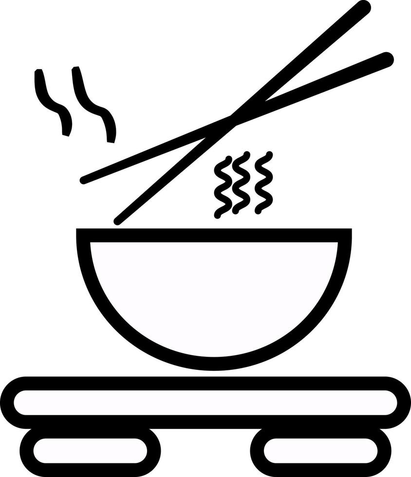 Chinese noodles, illustration, vector, on a white background. vector