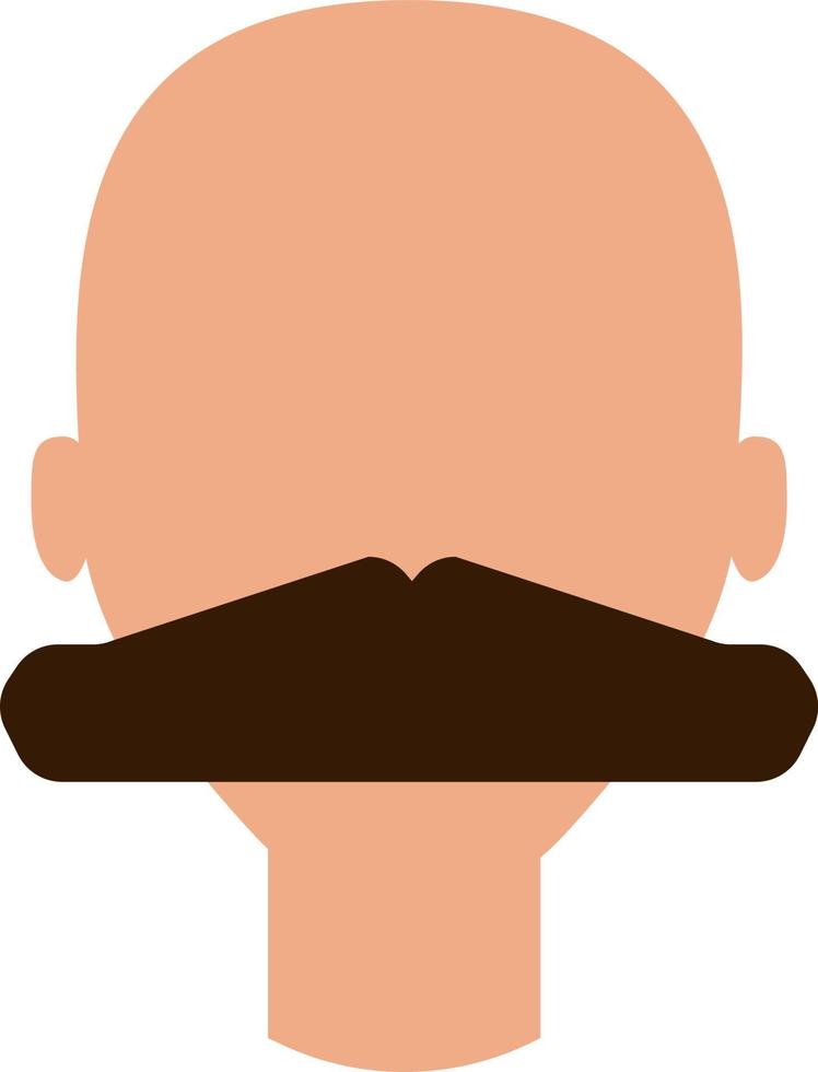 hombre con grandes bigotes, ilustración, vector, sobre un fondo blanco. vector