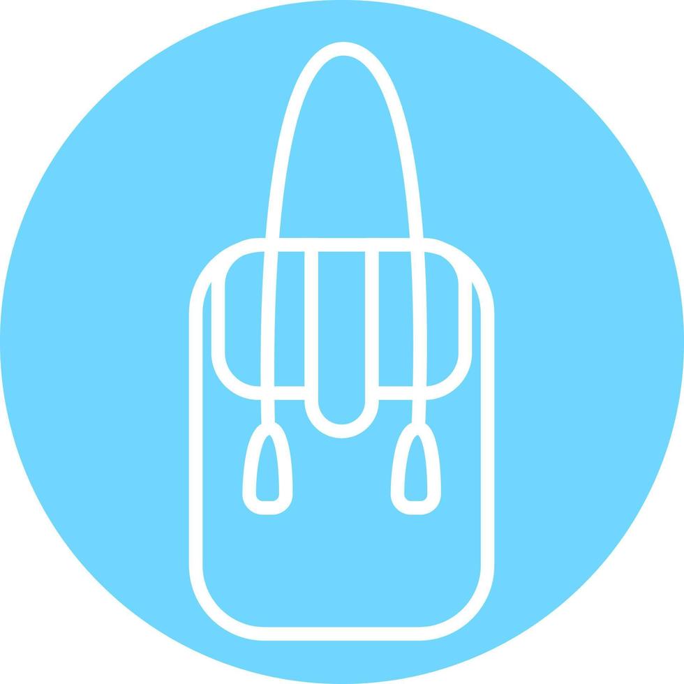 bolsa de compras azul, ilustración, vector sobre fondo blanco.