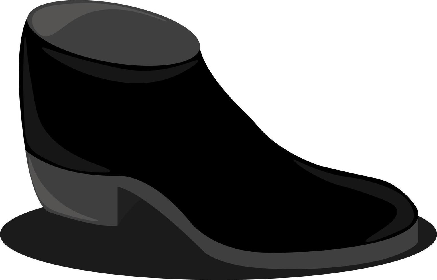 Zapatos clásicos negros, ilustración, vector sobre fondo blanco.