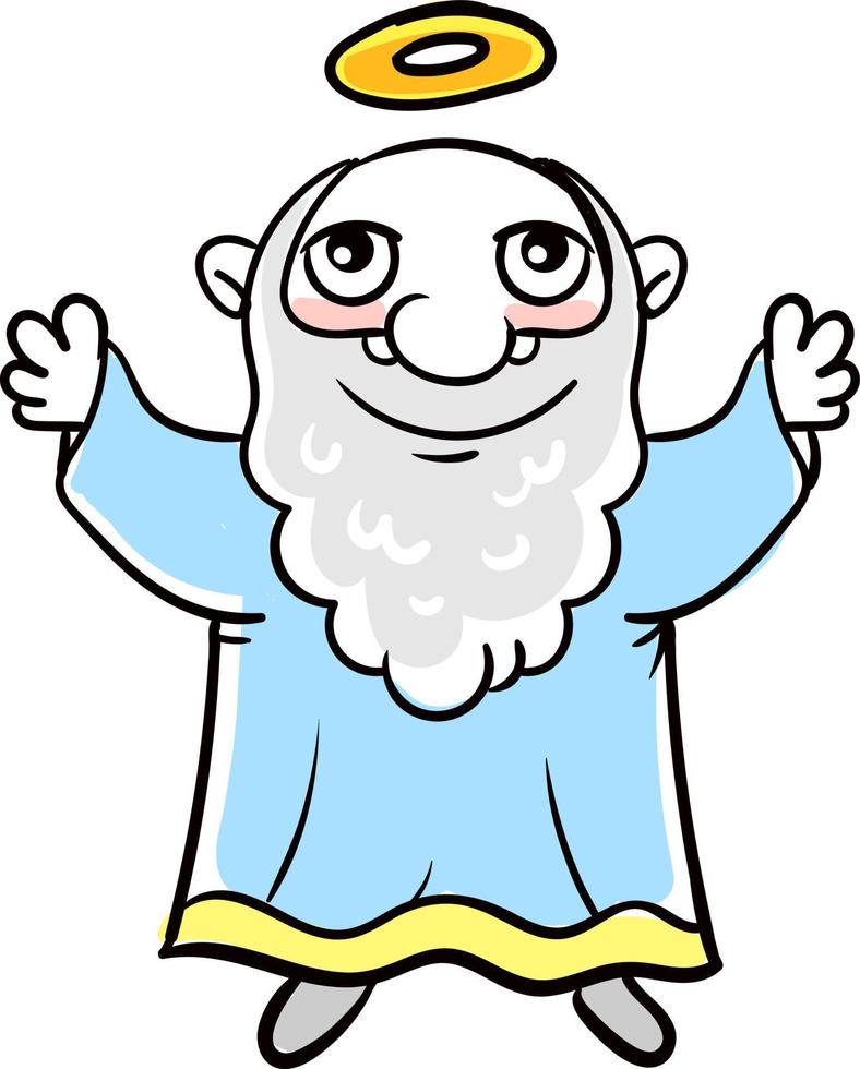 God wants to hug, illustration, vector on white background