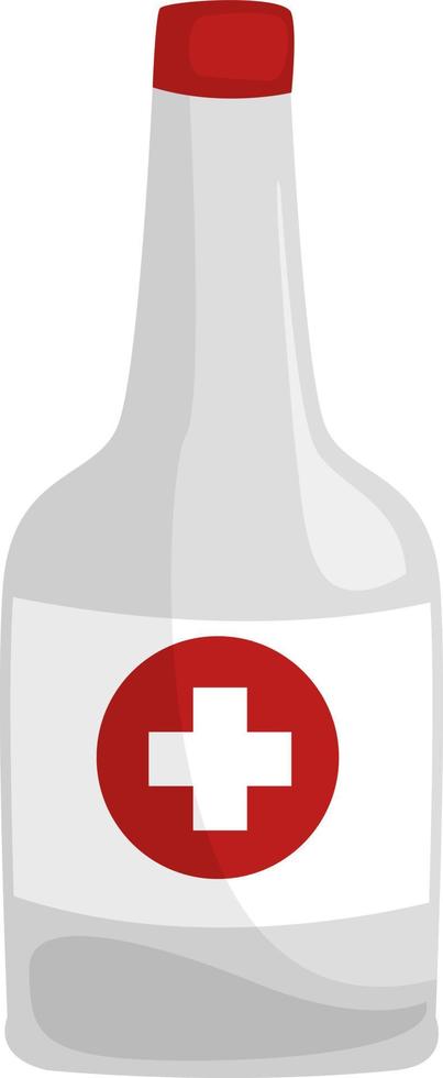 Medical alcohol , illustration, vector on white background