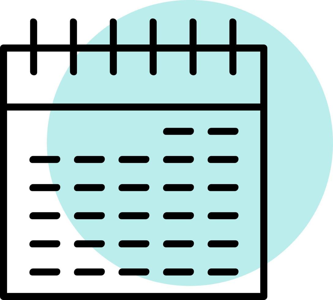 Blue calender, illustration, vector on white background. 13689200