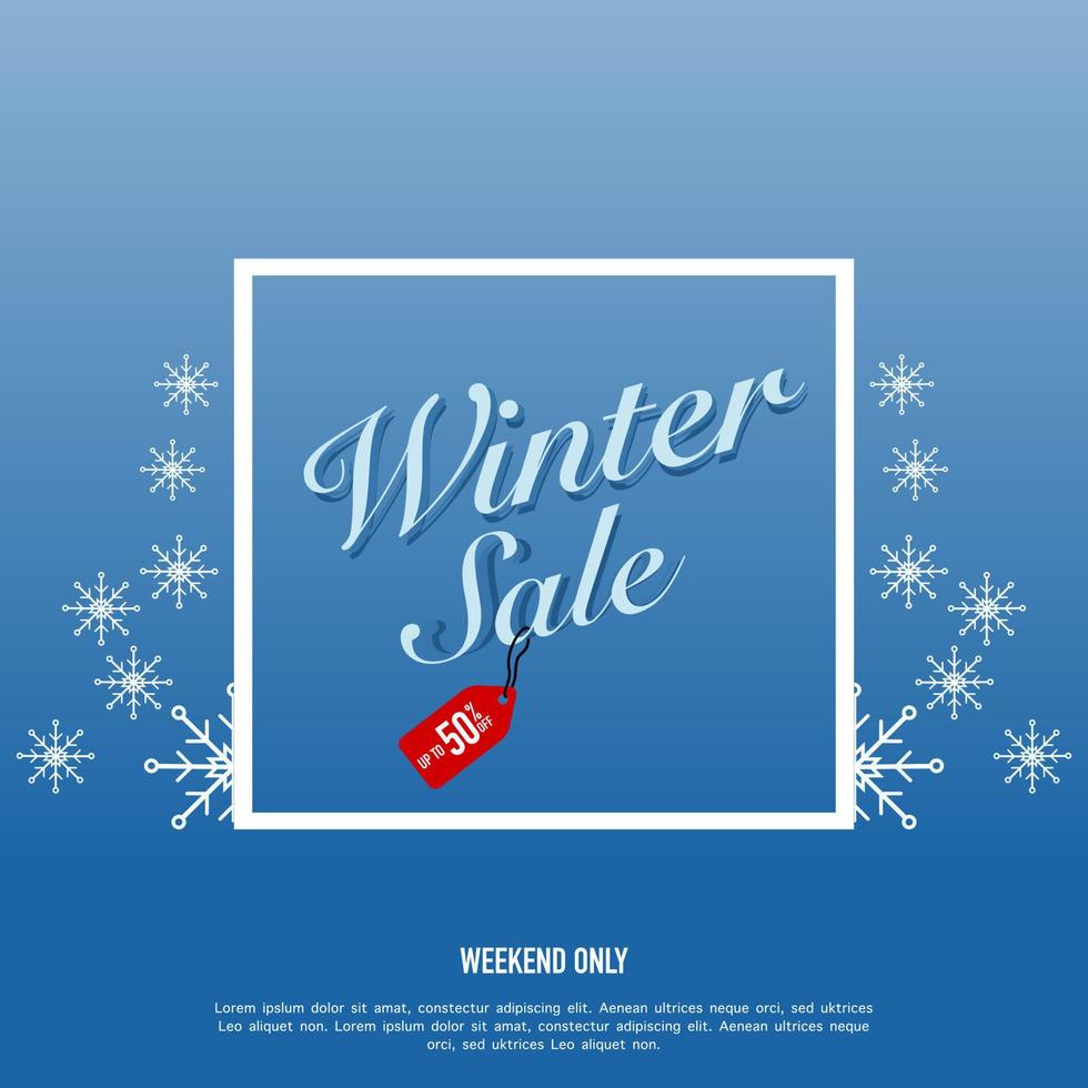 Winter sale banner template design, vector illustration design for advertisements, banners, flyers and flyers