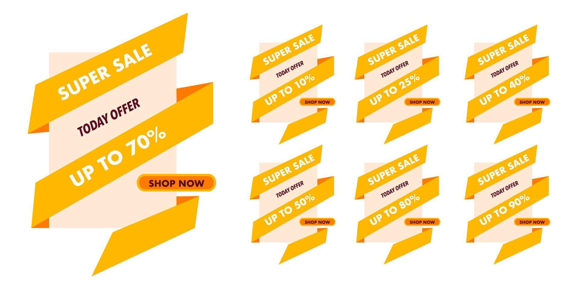 Big Promotion Super Sale Banner Vector Illustration. Discount Design For Newsletter, Poster And Web. special offer, hot sale, big sale, super sale, sale banner vector.