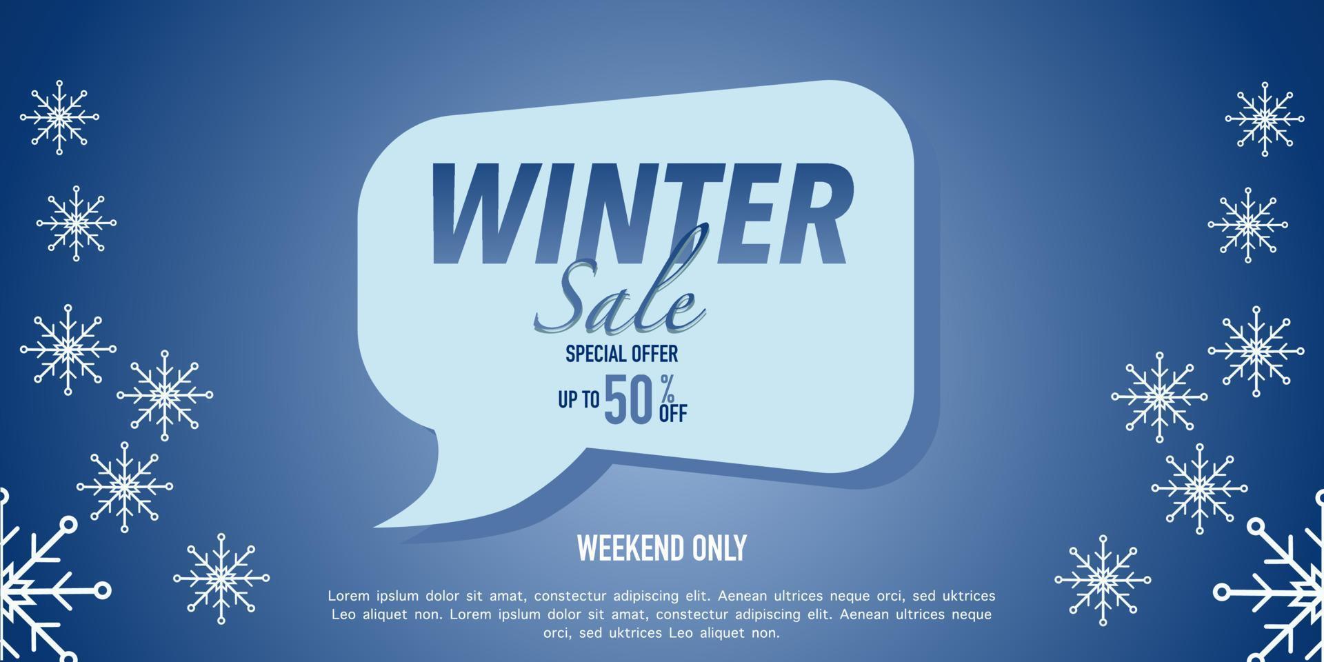 Winter sale banner template design, vector illustration design for advertisements, banners, flyers and flyers
