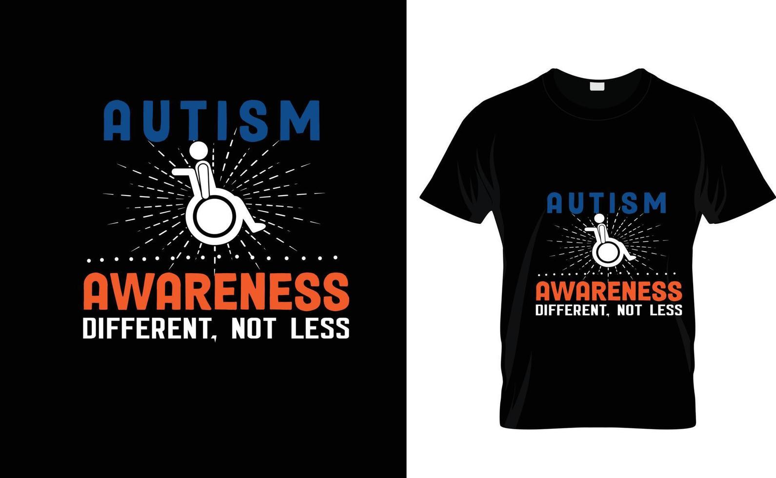 conciencia del autismo ... diseño de camiseta vector