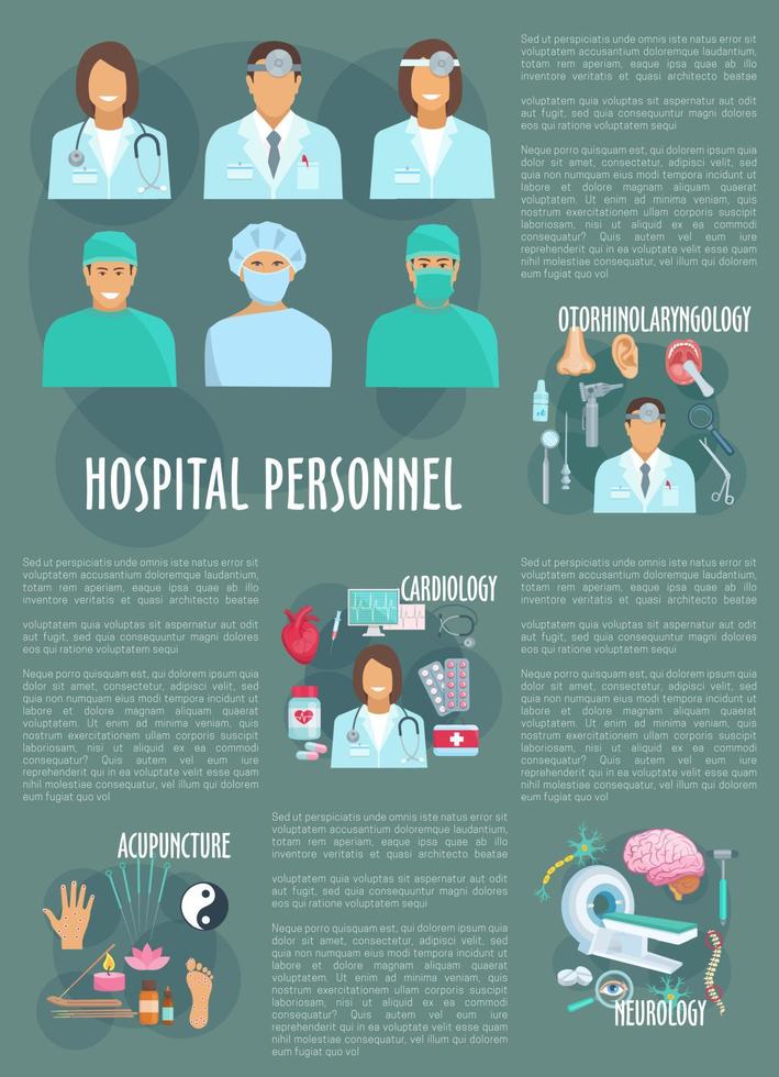 Medical doctors hospital healthcare vector poster