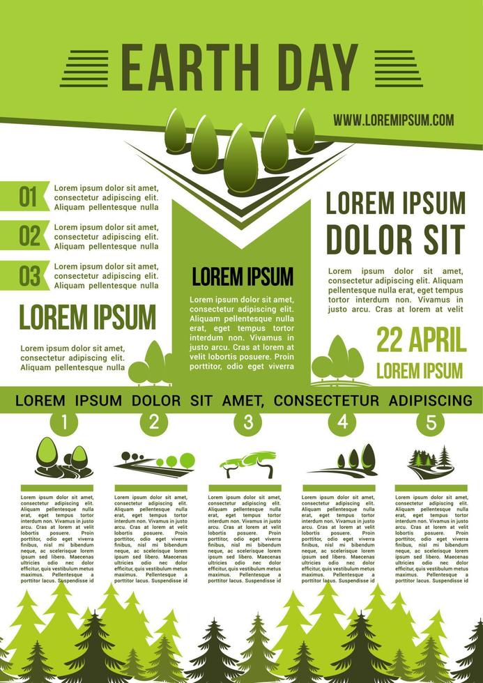 Save earth nature information vector poster