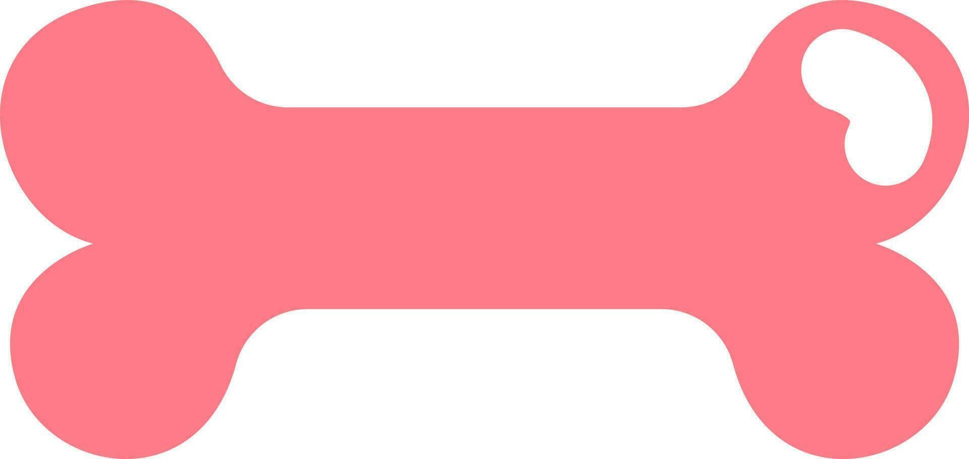 Pet bone toy, illustration, vector on a white background.