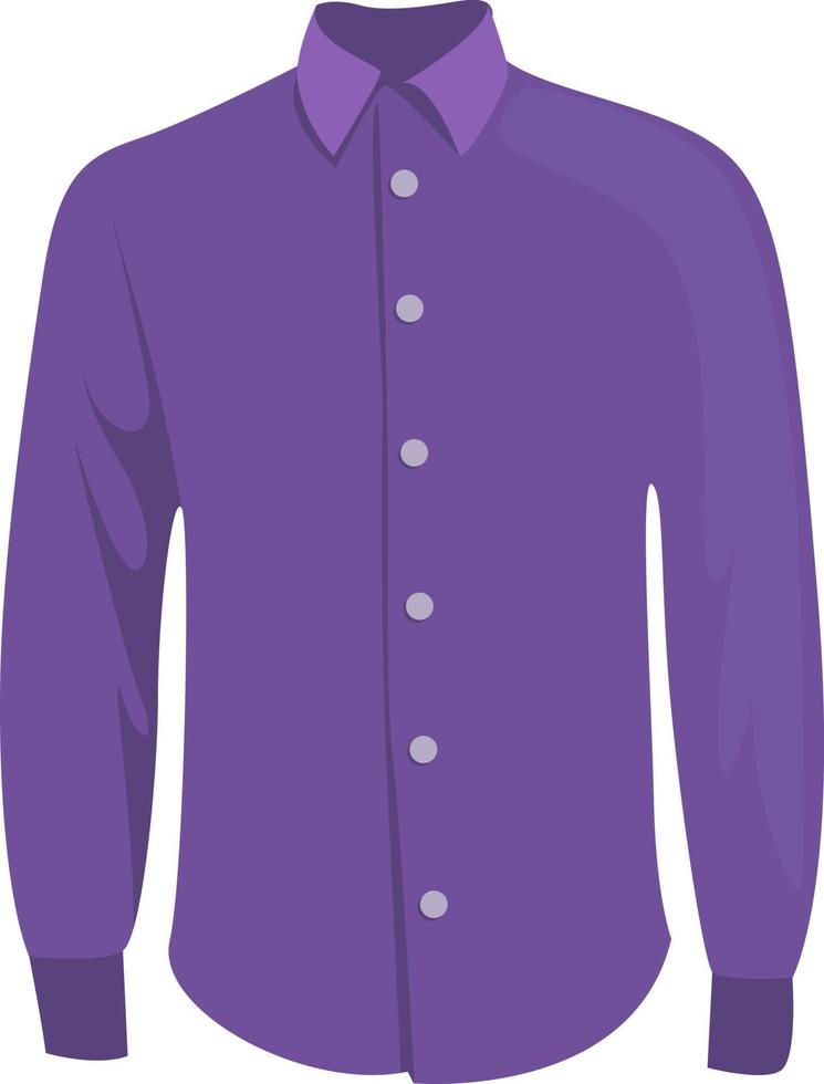 Purple shirt, illustration, vector on white background