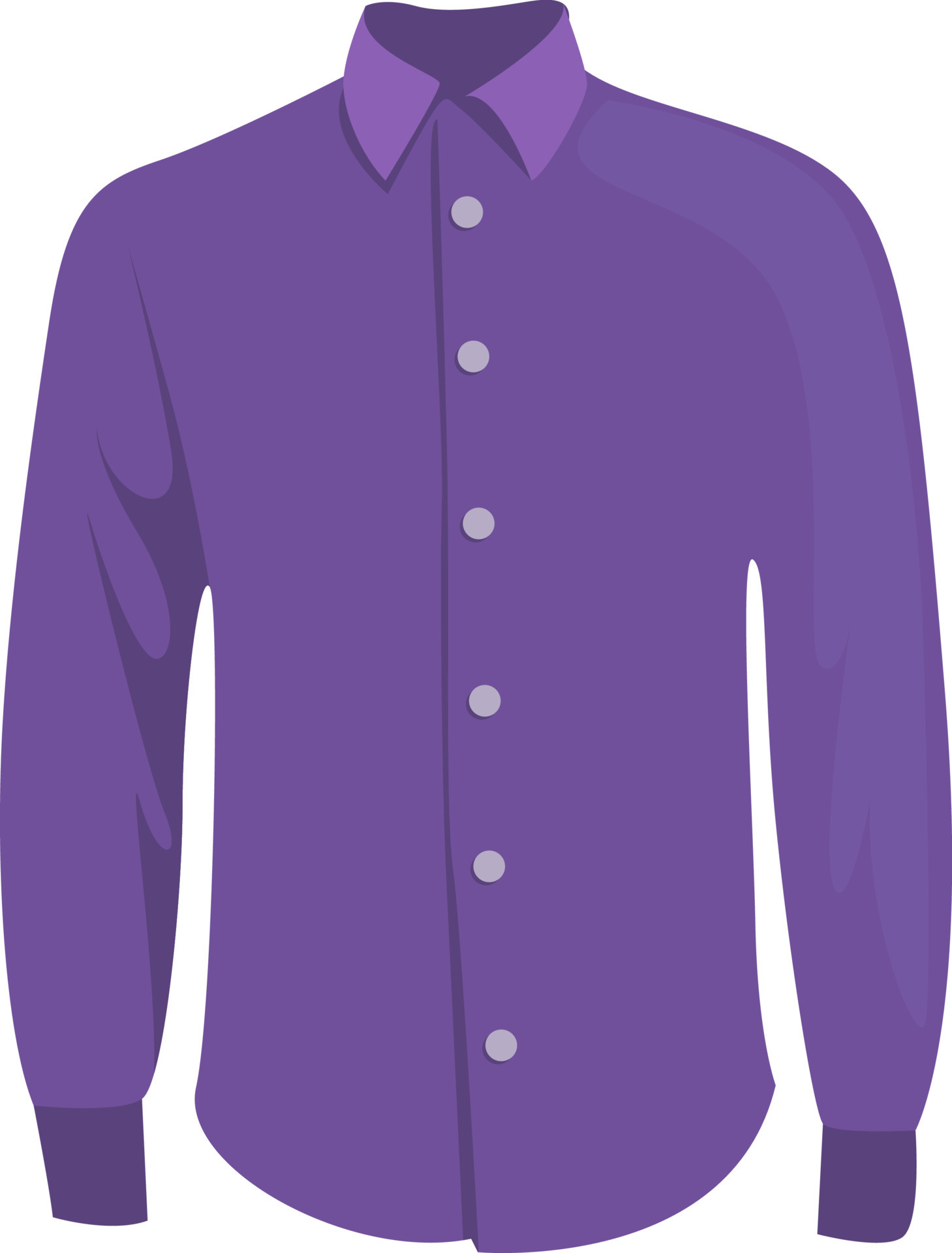 Purple shirt, illustration, vector on white background 13689514 Vector