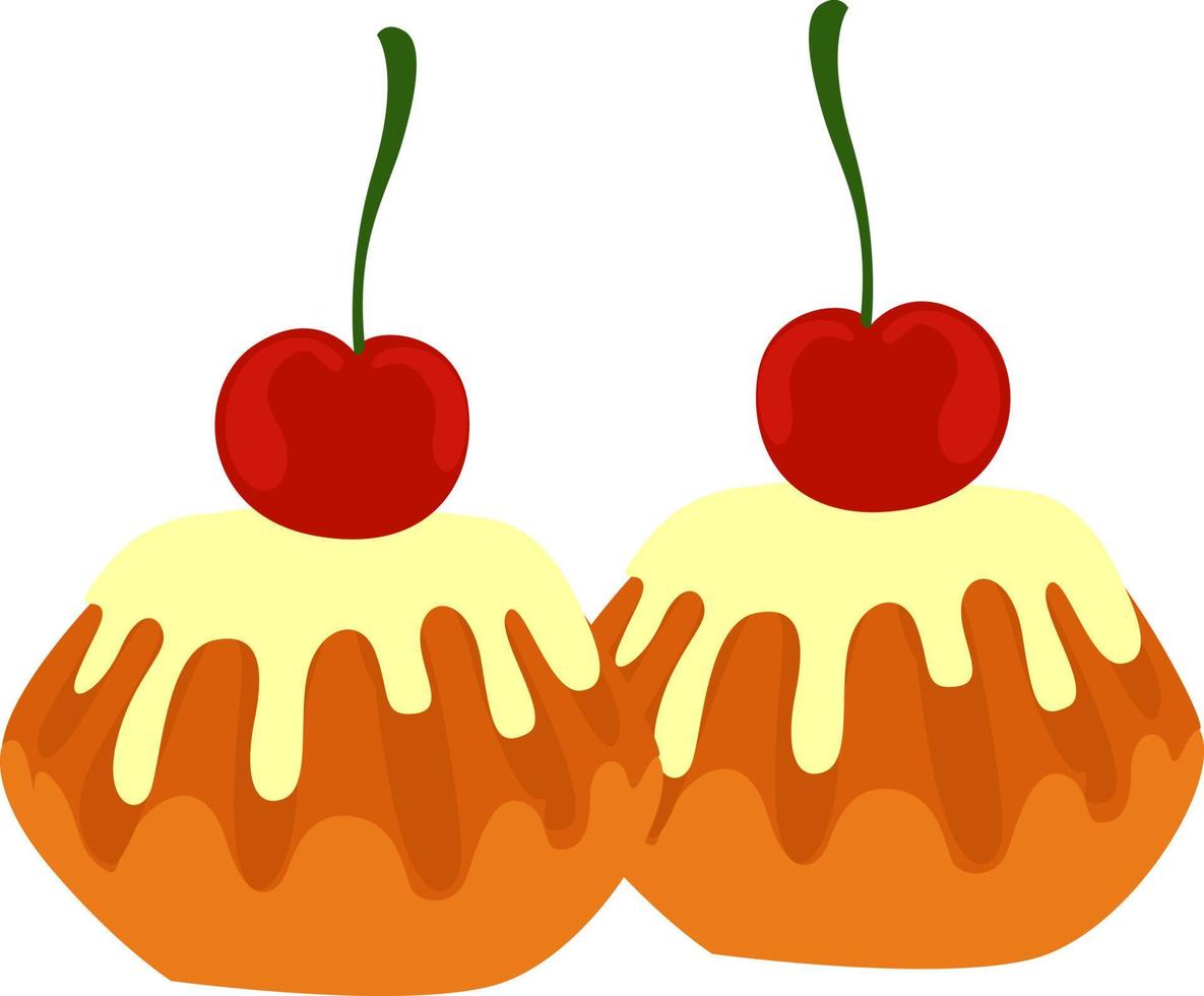 Rum baba, illustration, vector on white background