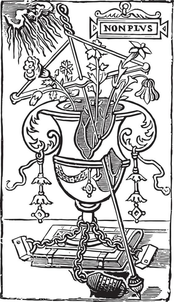 le pot-casse es un grabado de geoffroy tory, grabado antiguo. vector