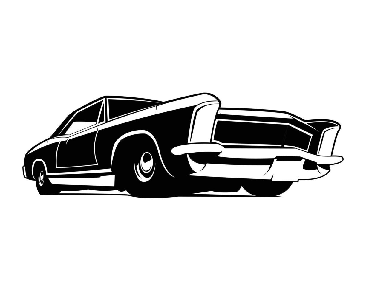 mejor coche de músculo chrysler para logotipo, placa, emblema, icono. fondo blanco aislado vector