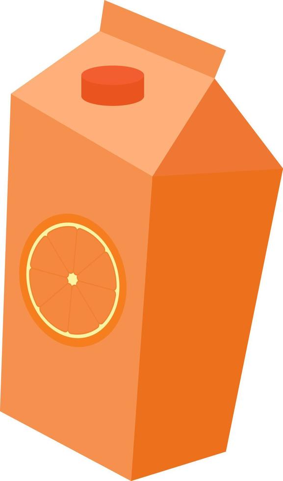 Orange juice, illustration, vector on white background.