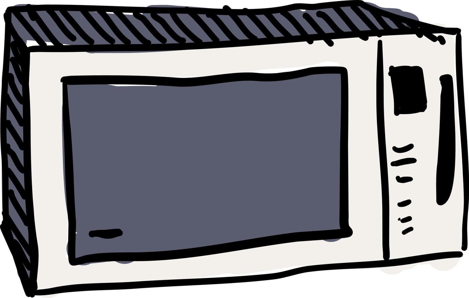 Microwave, illustration, vector on white background.