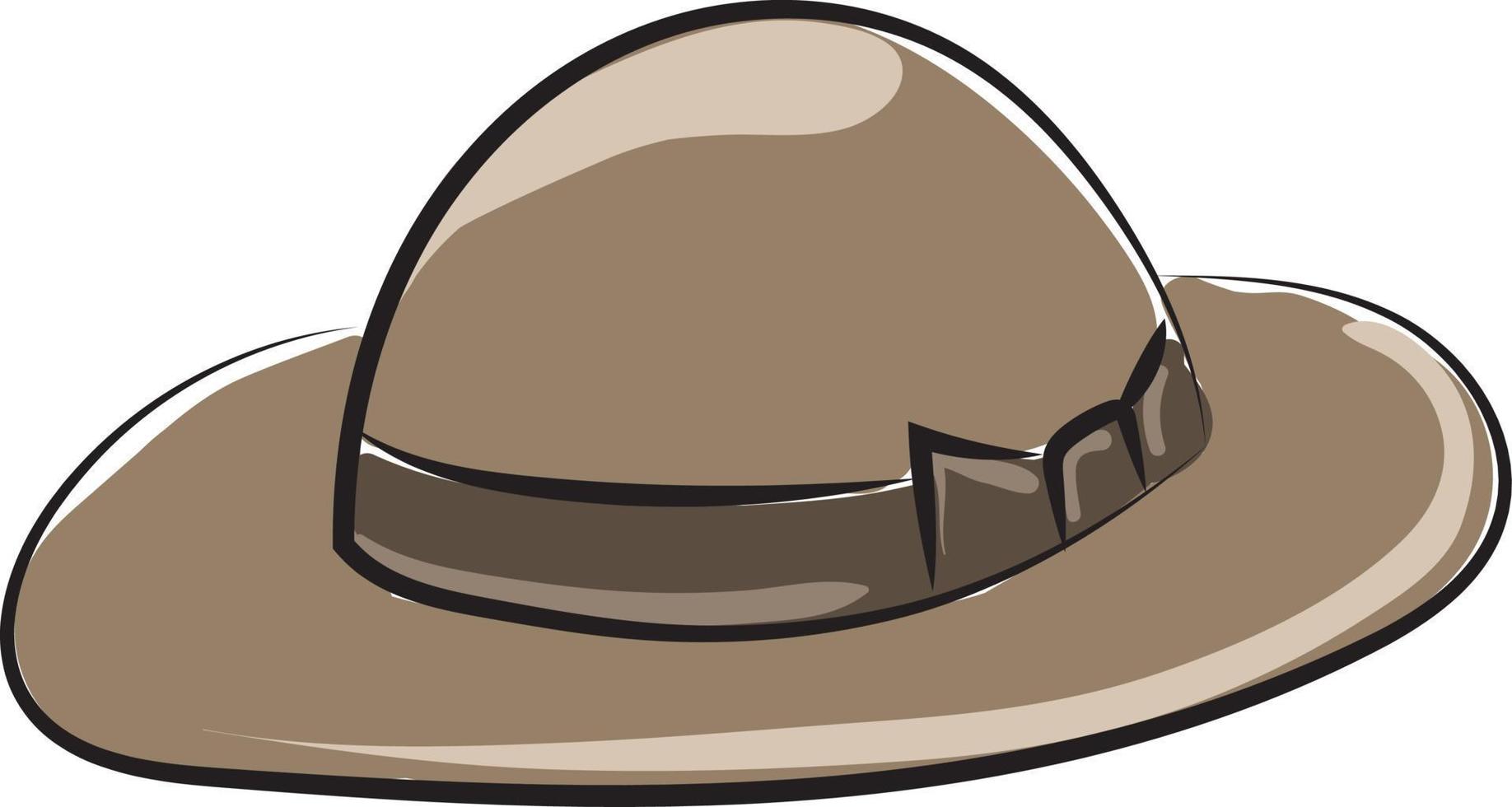 Woman hat, illustration, vector on white background.