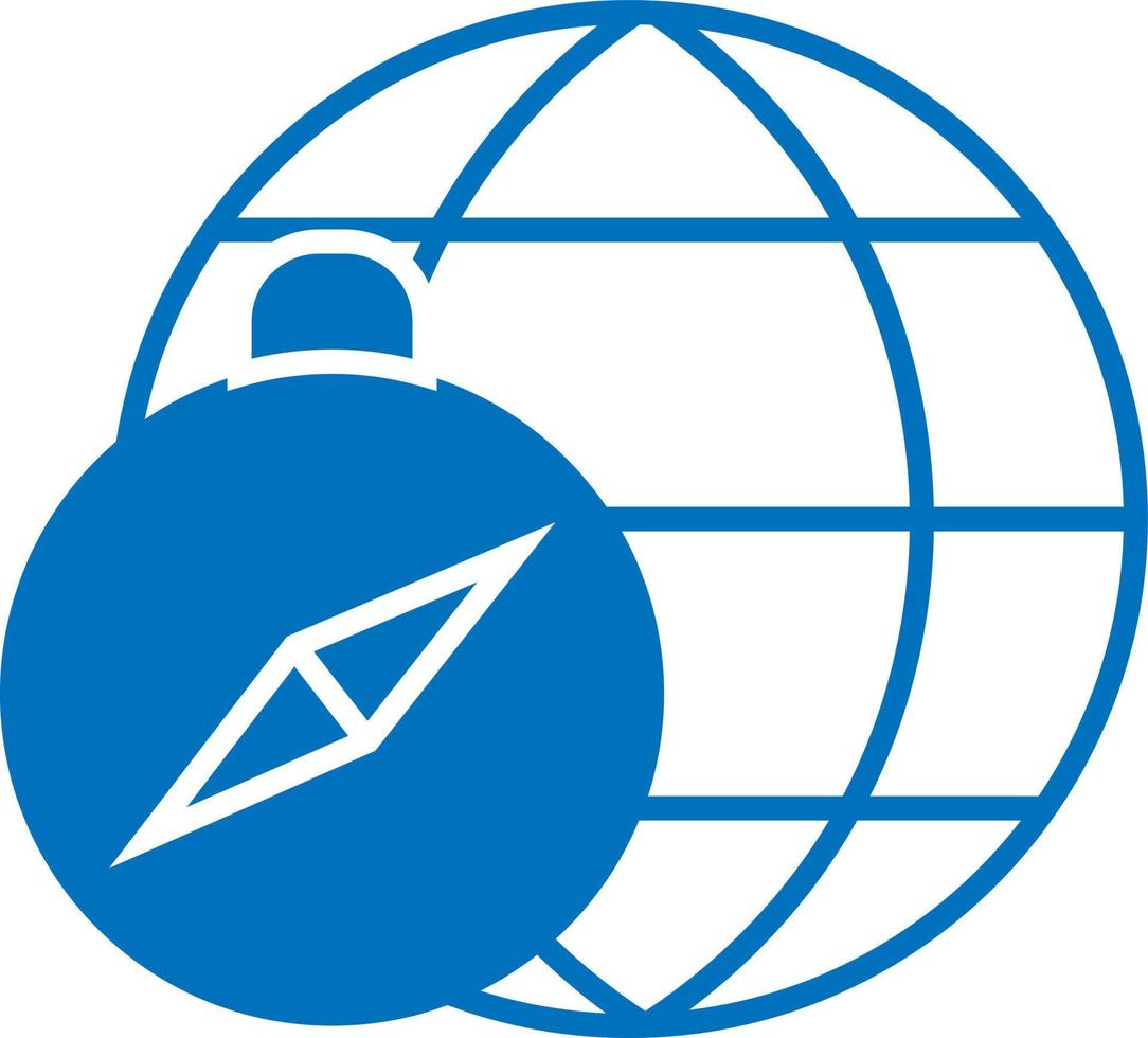 Travel compass, illustration, vector on a white background.