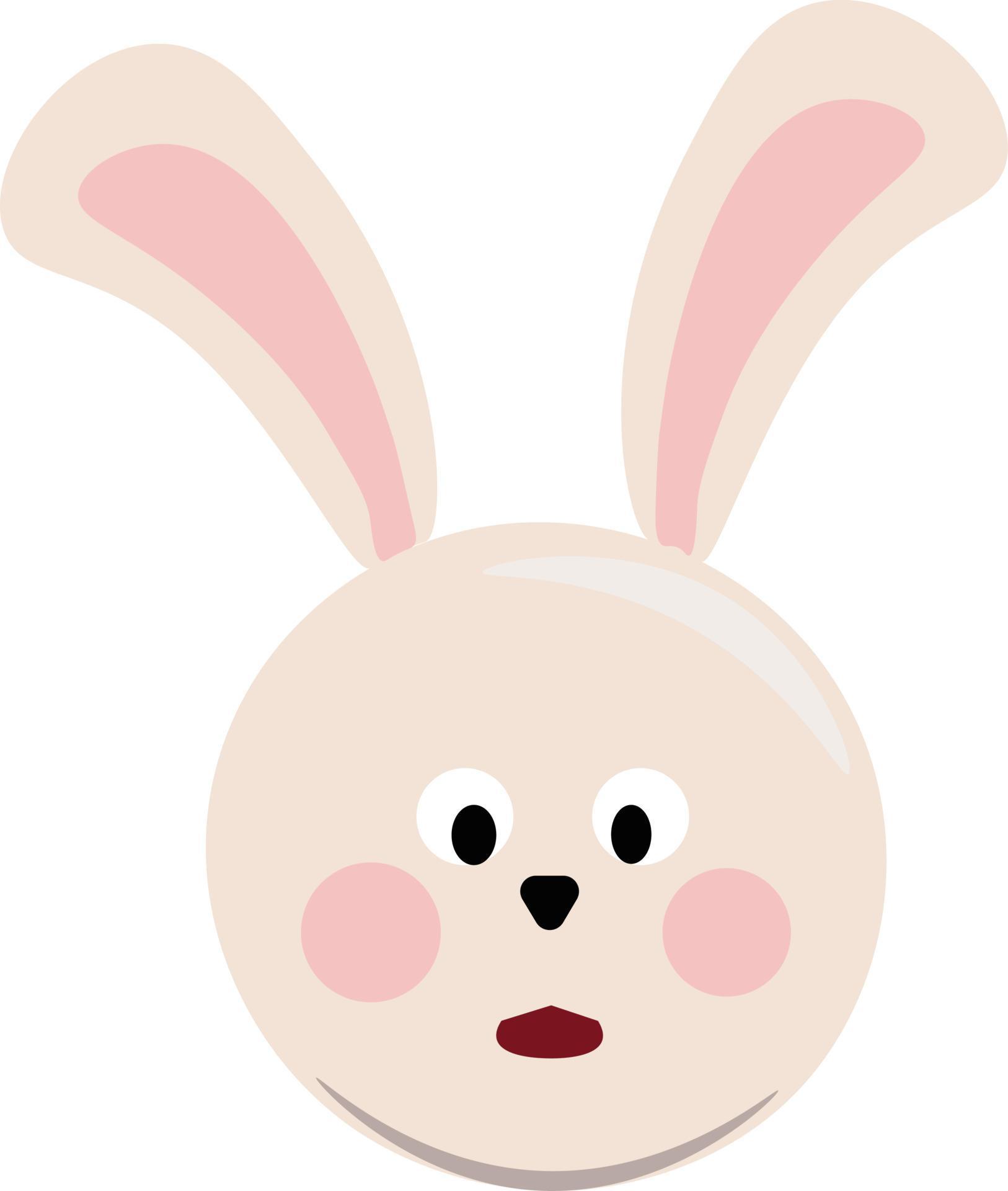 Rabbits head, illustration, vector on white background. 13689849 Vector