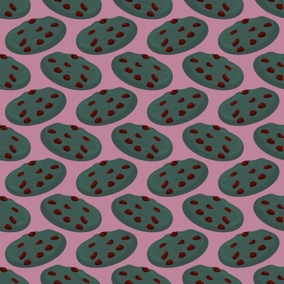 Cookie pattern, illustration, vector on white background