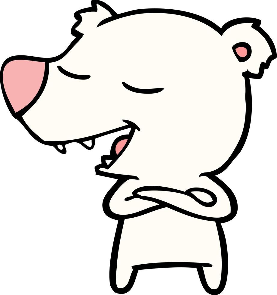 Vector polar bear character in cartoon style