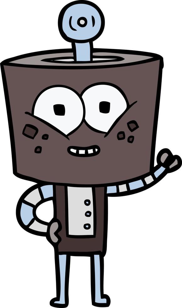 Vector robot character in cartoon style