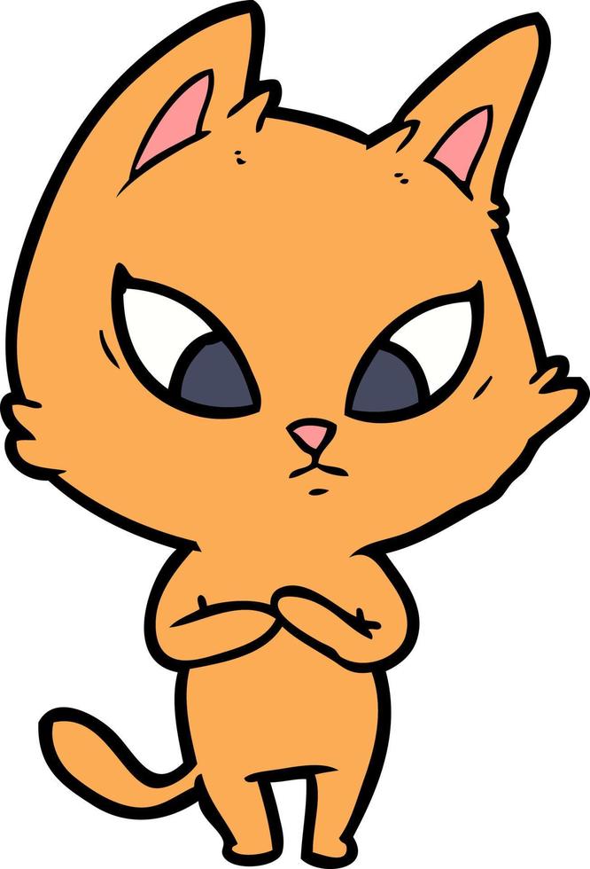 Vector cat character in cartoon style