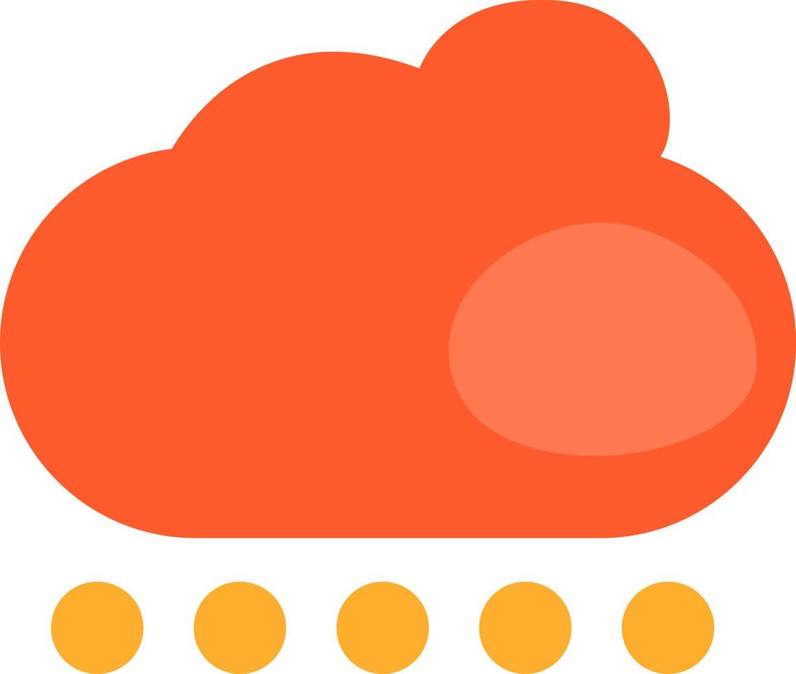 Red snow cloud, illustration, vector, on a white background. vector