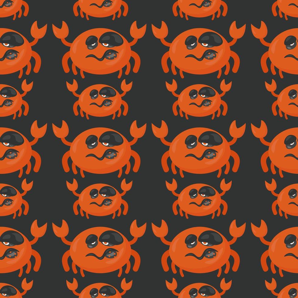 patrón de cangrejos, ilustración, vector sobre fondo blanco