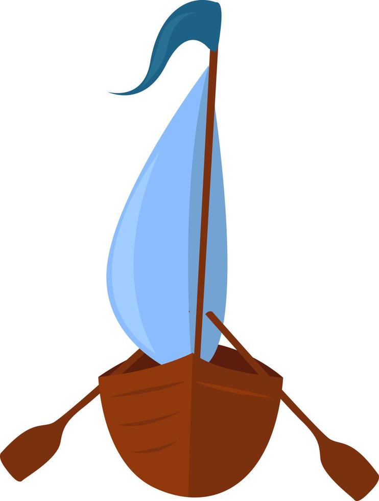 Rowboat , illustration, vector on white background