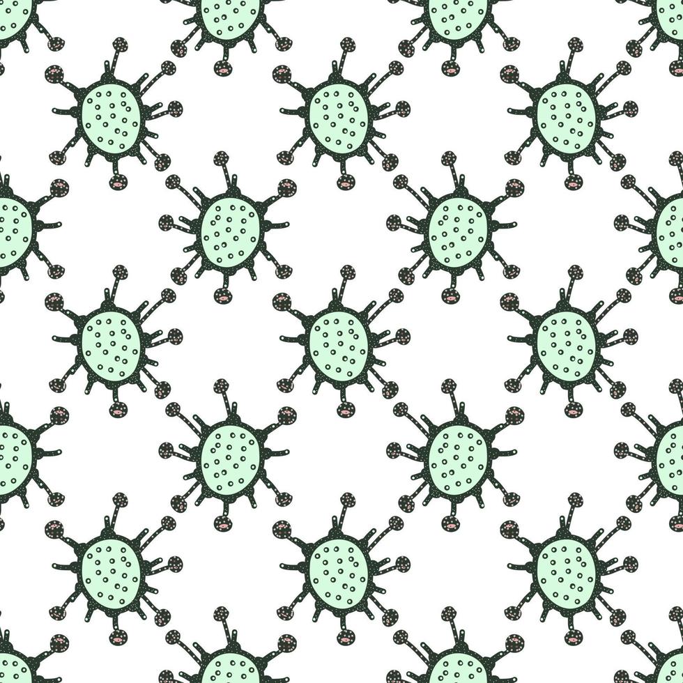Virus pattern, illustration, vector on white background