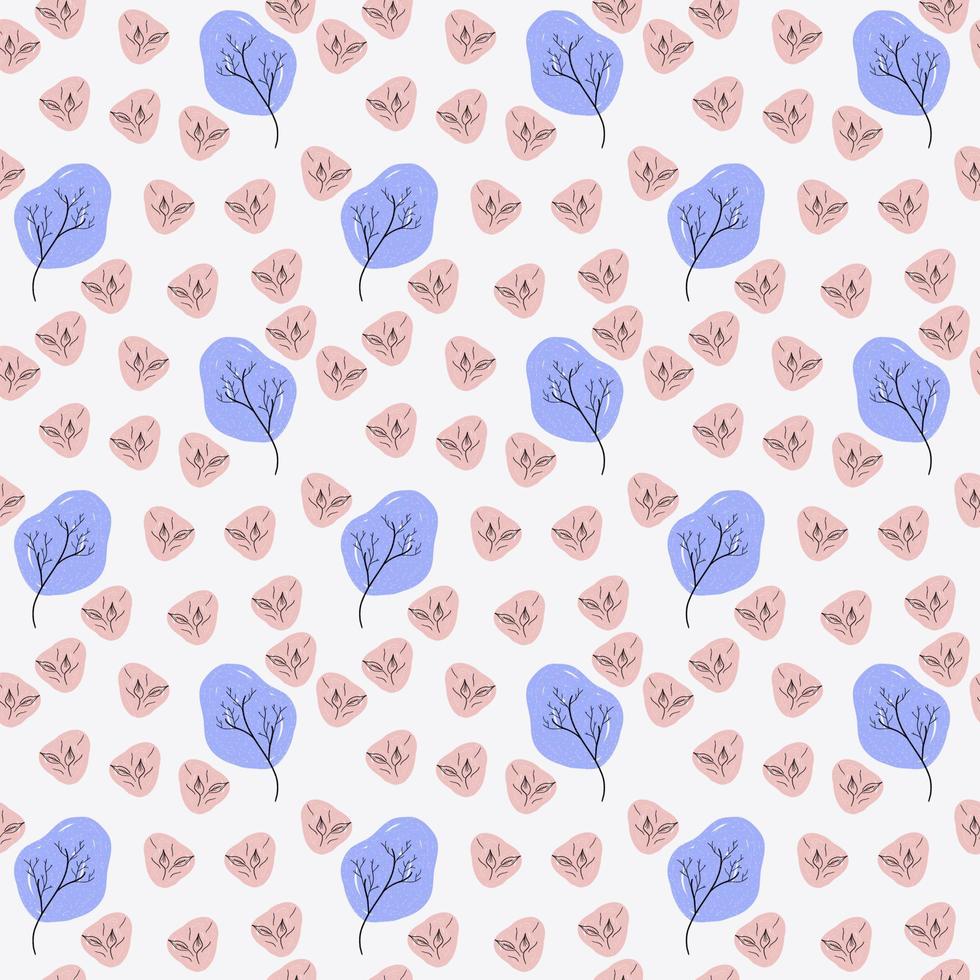 Pattern of trees, illustration, vector on white background