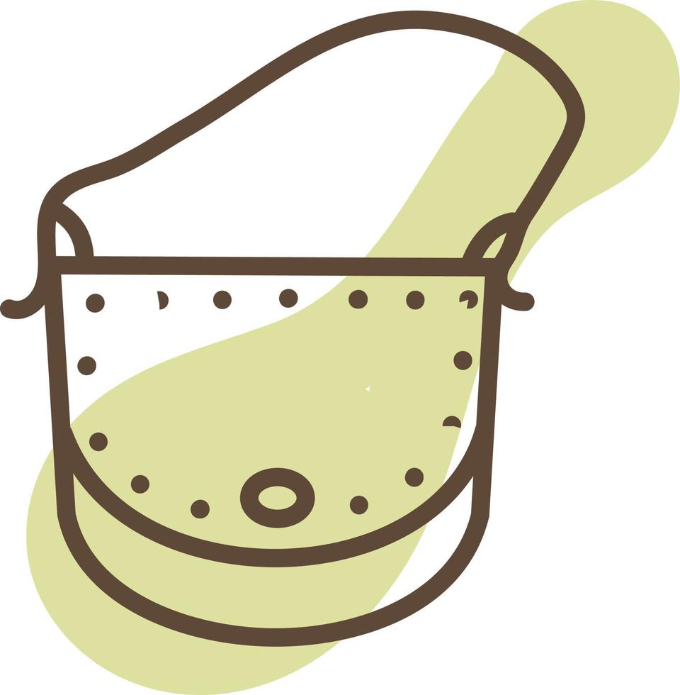 Green shoulder bag, illustration, vector, on a white background. vector
