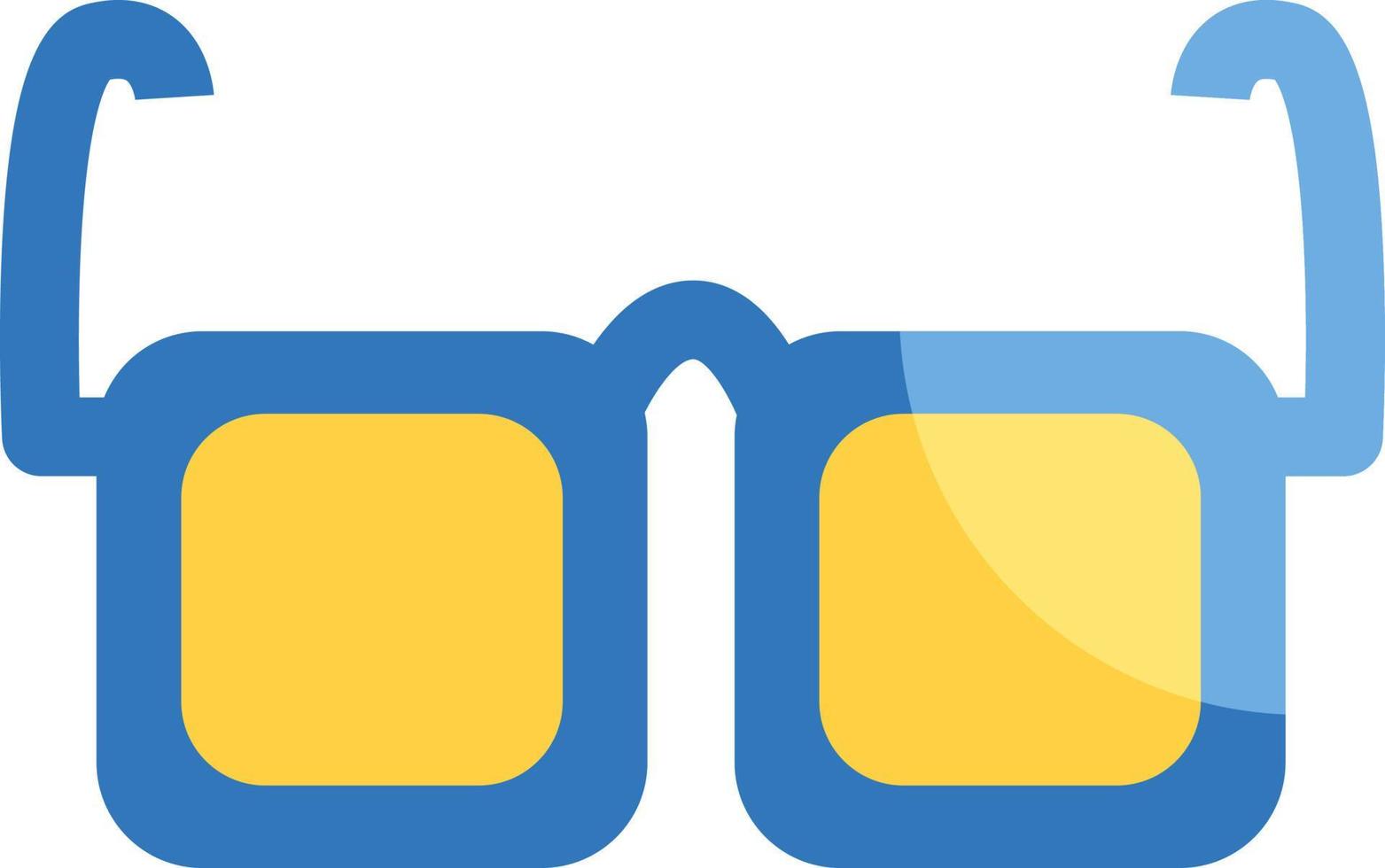 Square Library glasses, illustration, vector on a white background.