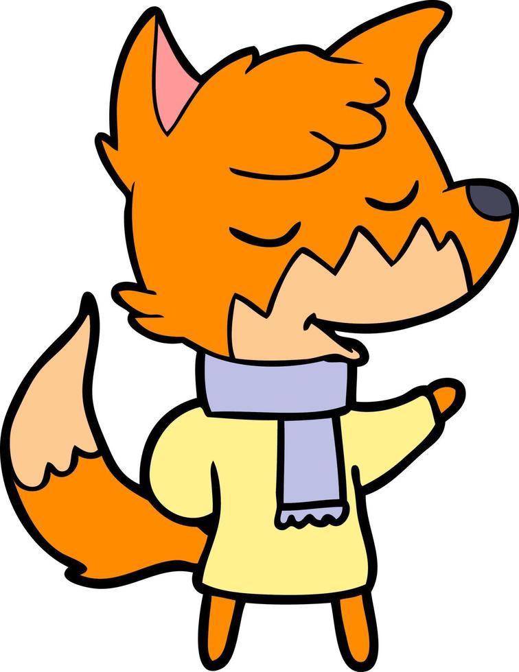 Vector fox character in cartoon style