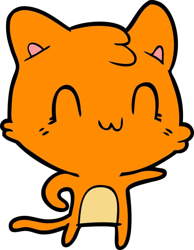 Vector cat character in cartoon style