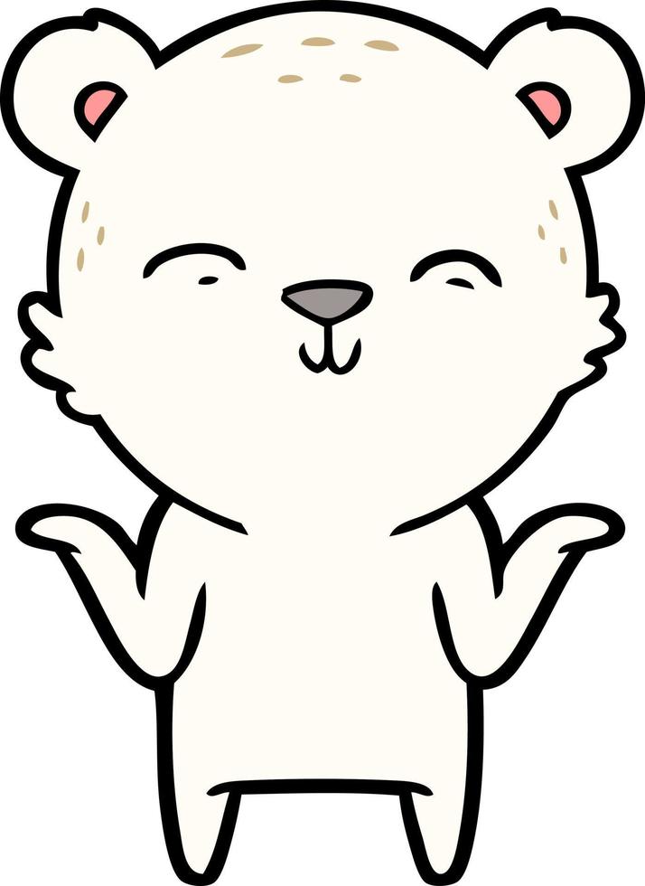 Vector polar bear character in cartoon style