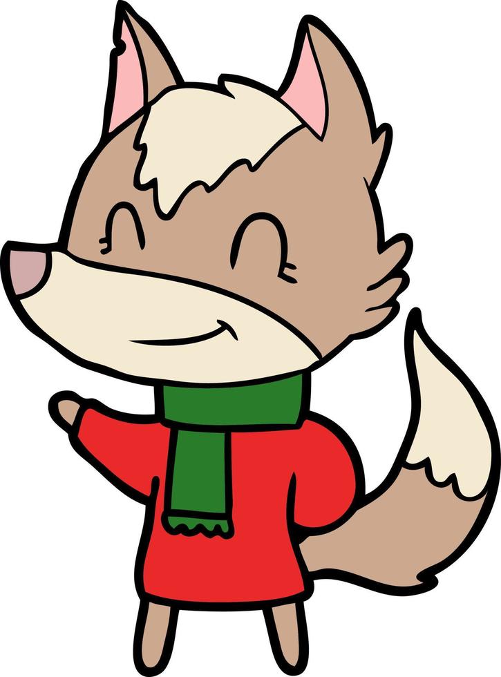 Vector fox character in cartoon style