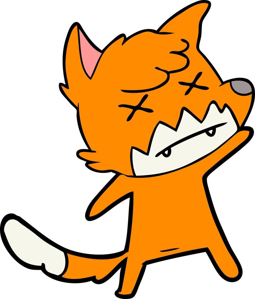 Vector fox character in cartoon style