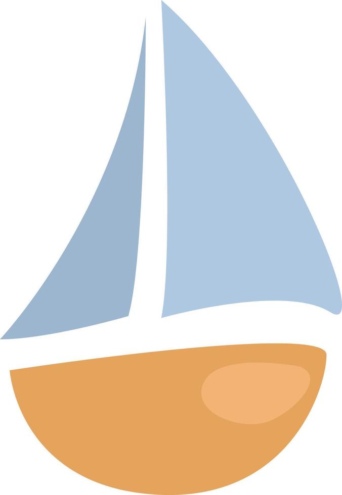 Summer boat, illustration, vector, on a white background. vector