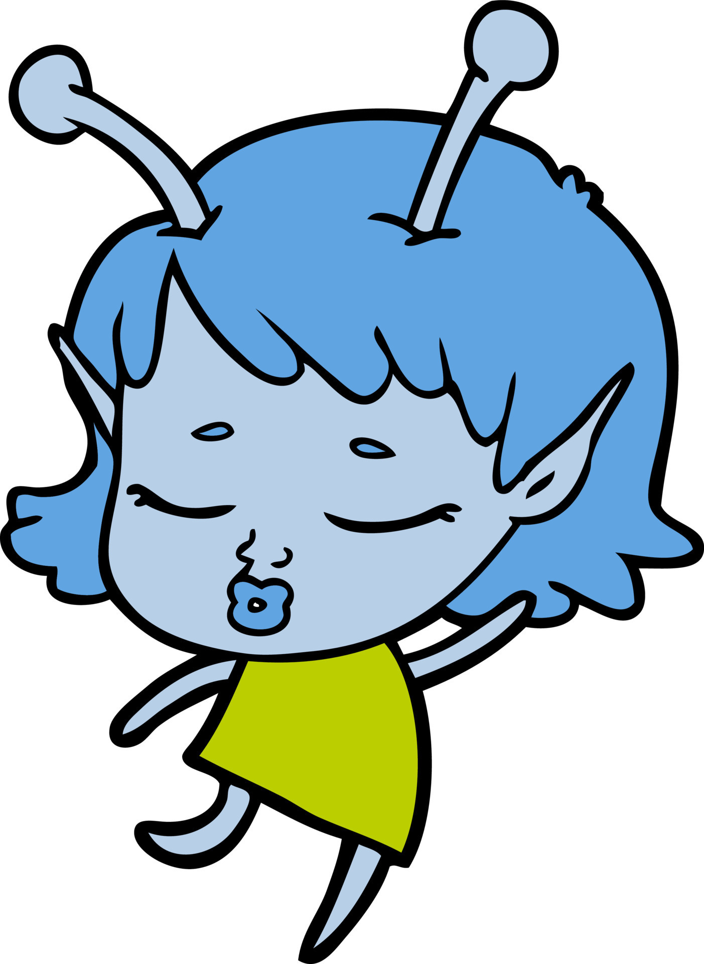 Vector alien character in cartoon style 13690269 Vector Art at Vecteezy